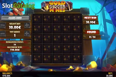 Скрин2. Gold Digger: Mines слот