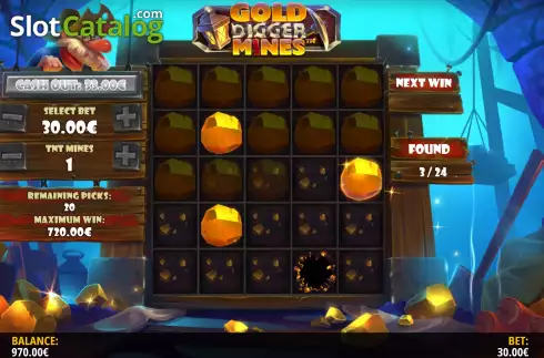 Скрин3. Gold Digger: Mines слот