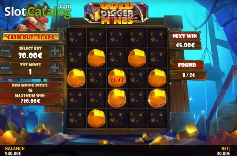 Скрин4. Gold Digger: Mines слот