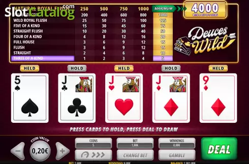 Скрин3. Deuces Wild (iSoftbet) слот