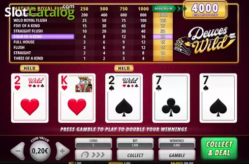Скрин5. Deuces Wild (iSoftbet) слот