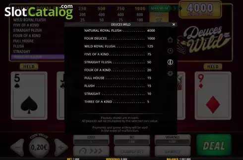 Скрин6. Deuces Wild (iSoftbet) слот