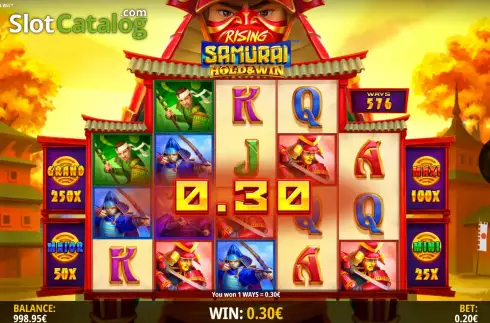 Скрин4. Rising Samurai: Hold and Win слот