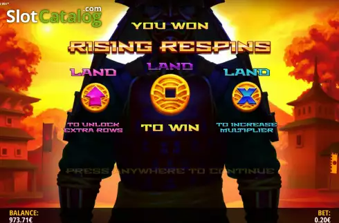 Скрин7. Rising Samurai: Hold and Win слот