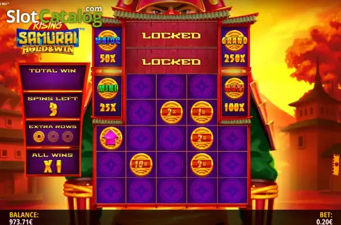 Скрин8. Rising Samurai: Hold and Win слот