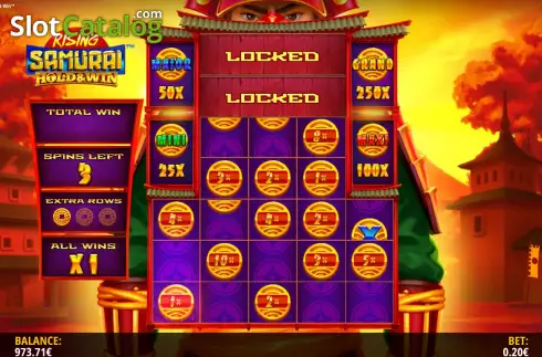 Скрин9. Rising Samurai: Hold and Win слот
