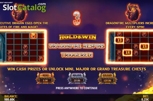 Скрин5. Dragonfire Chamber of Gold слот
