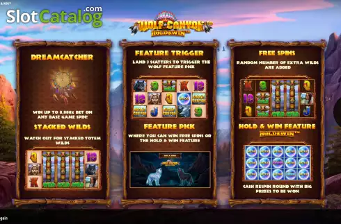 Скрин2. Wolf Canyon Hold and Win слот