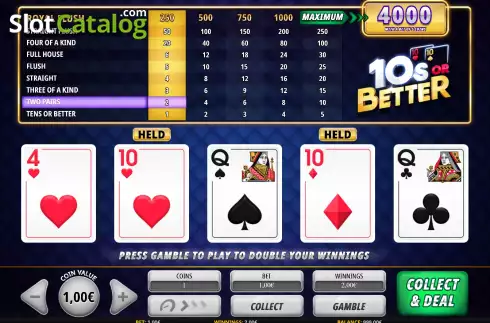 Скрин6. Tens or Better (iSoftBet) слот