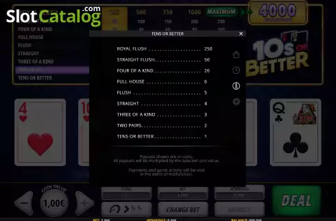 Скрин9. Tens or Better (iSoftBet) слот
