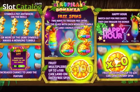 Скрин2. Tropical Bonanza слот
