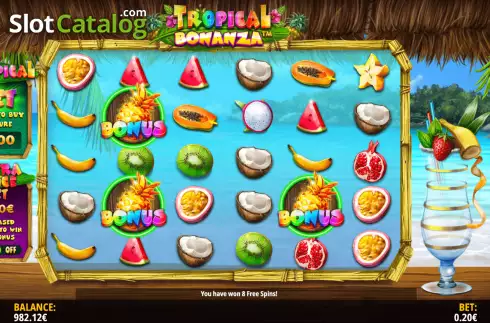 Скрин5. Tropical Bonanza слот