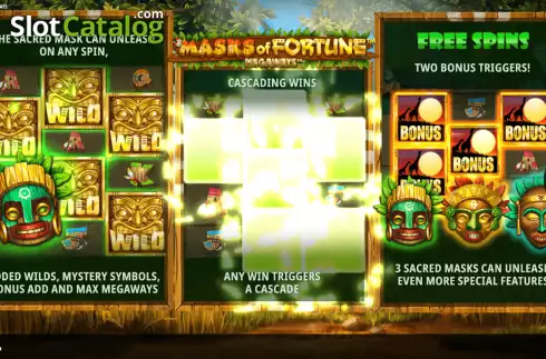 Скрин2. Masks of Fortune Megaways слот