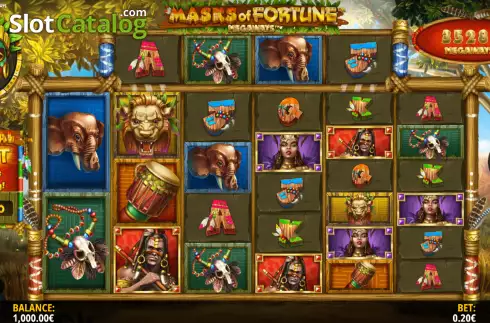 Скрин3. Masks of Fortune Megaways слот