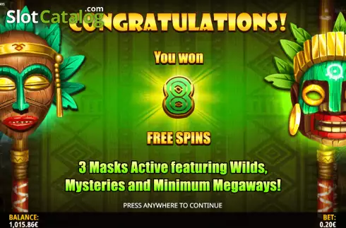 Скрин6. Masks of Fortune Megaways слот