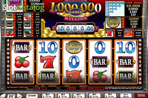 Скрин2. Million Cents слот