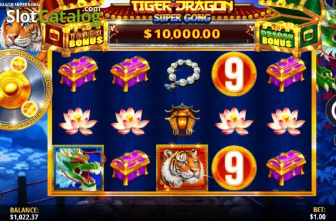 Скрин2. Tiger and Dragon Super Gong слот