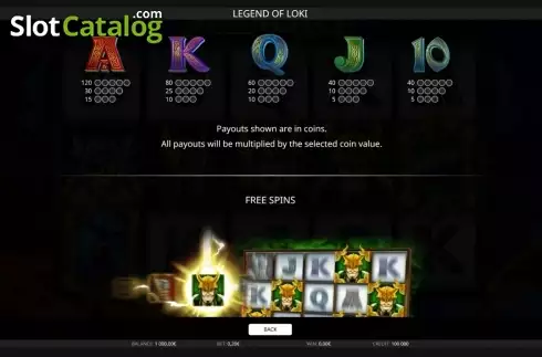 Скрин3. Legend Of Loki слот