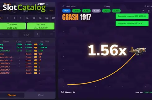 Скрин3. Crash 1917 слот
