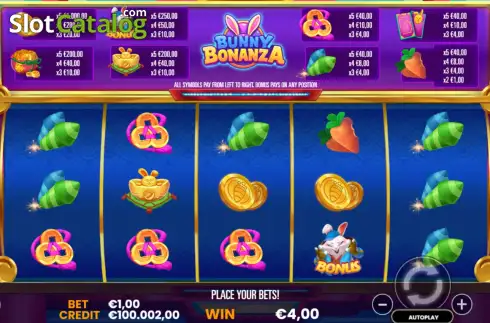 Скрин3. Bunny Bonanza (Jogo Global) слот