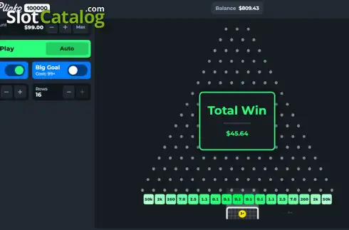 Скрин3. Goal Plinko 100000 слот