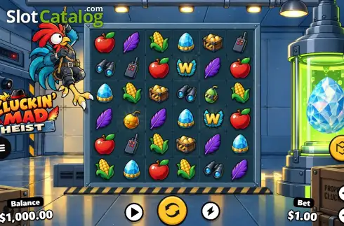 Скрин2. Cluckin Mad Heist слот