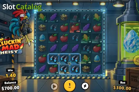 Скрин3. Cluckin Mad Heist слот