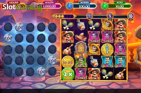 Скрин2. Skulls and Souls Bonanza Coin Grid слот