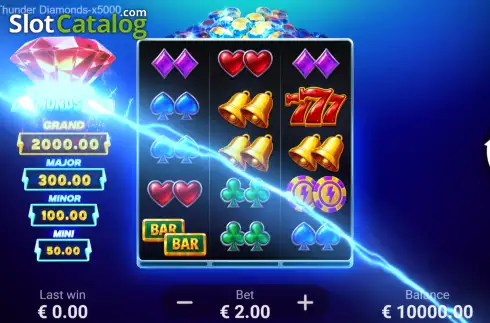 Скрин2. Thunder Diamonds x5000 слот