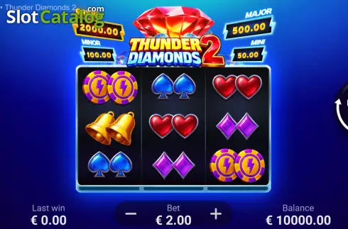 Скрин2. Thunder Diamonds 2: Hold and Win слот