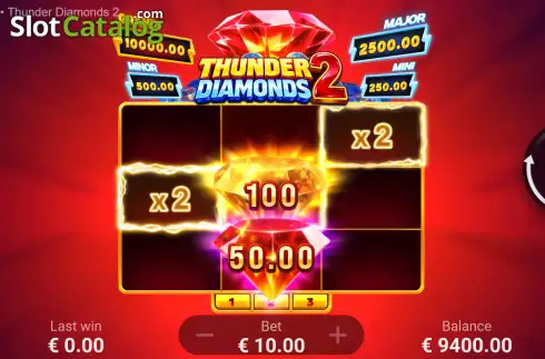 Скрин3. Thunder Diamonds 2: Hold and Win слот