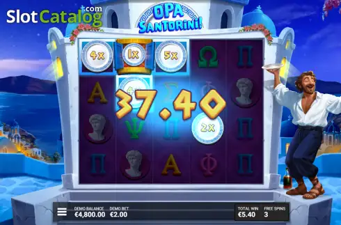 Скрин3. Opa Santorini слот