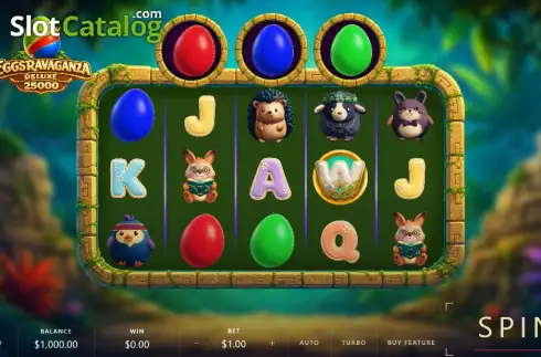 Скрин2. Eggstravaganza Deluxe 25000 слот