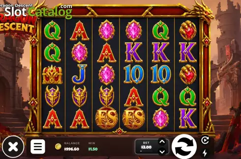 Скрин3. Dragon Descent слот