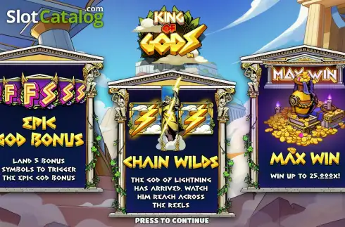 Скрин2. King of Gods (Paperclip Gaming) слот