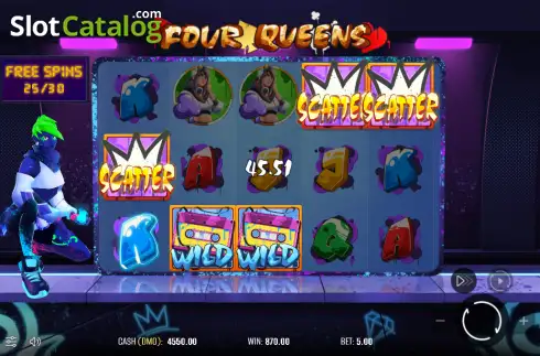 Скрин2. Four Queens слот