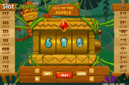 Скрин2. Call of The Jungle слот