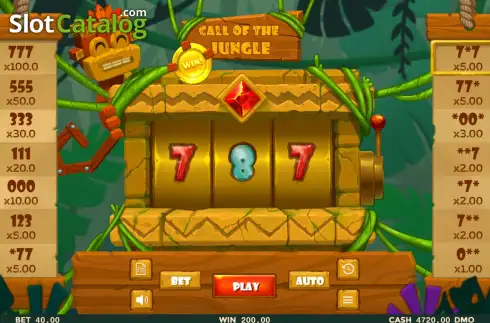 Скрин3. Call of The Jungle слот