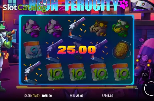 Скрин3. Neon Ferocity слот