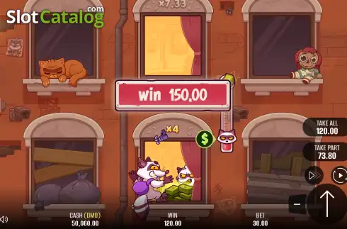 Скрин3. Raccoon Heist слот