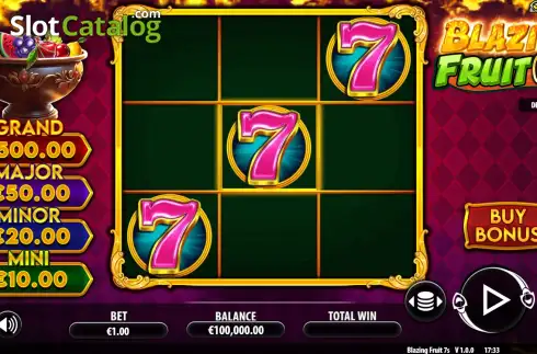 Скрин2. Blazing Fruit 7s слот