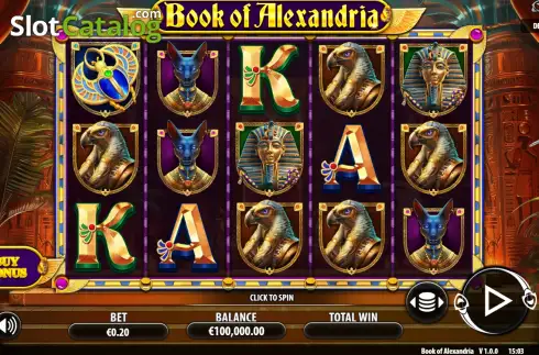Скрин2. Book of Alexandria слот