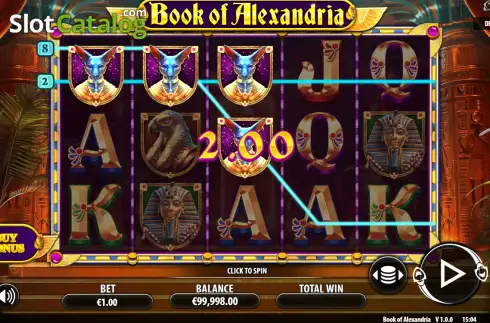 Скрин3. Book of Alexandria слот