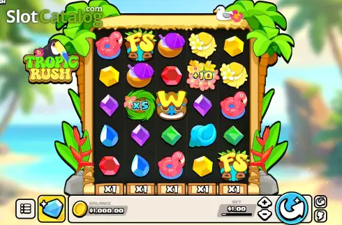 Скрин2. Tropic Rush слот