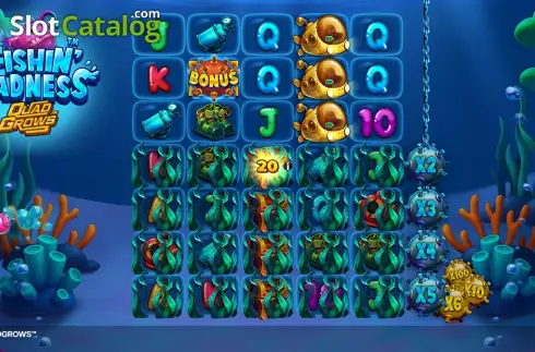 Скрин2. Fishin Madness QUADGROWS слот