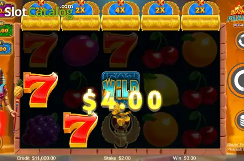 Скрин3. Blazin' Fruit Pharaoh FlameLink слот