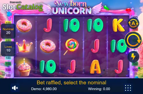 Скрин2. Newborn Unicorn слот