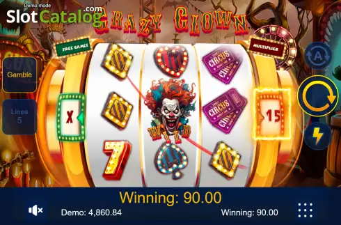 Скрин3. Crazy Clown слот