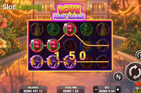 Скрин3. Love Fruit Island слот