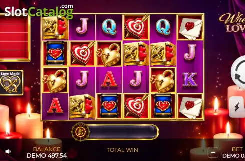 Скрин2. Wheel of Love слот